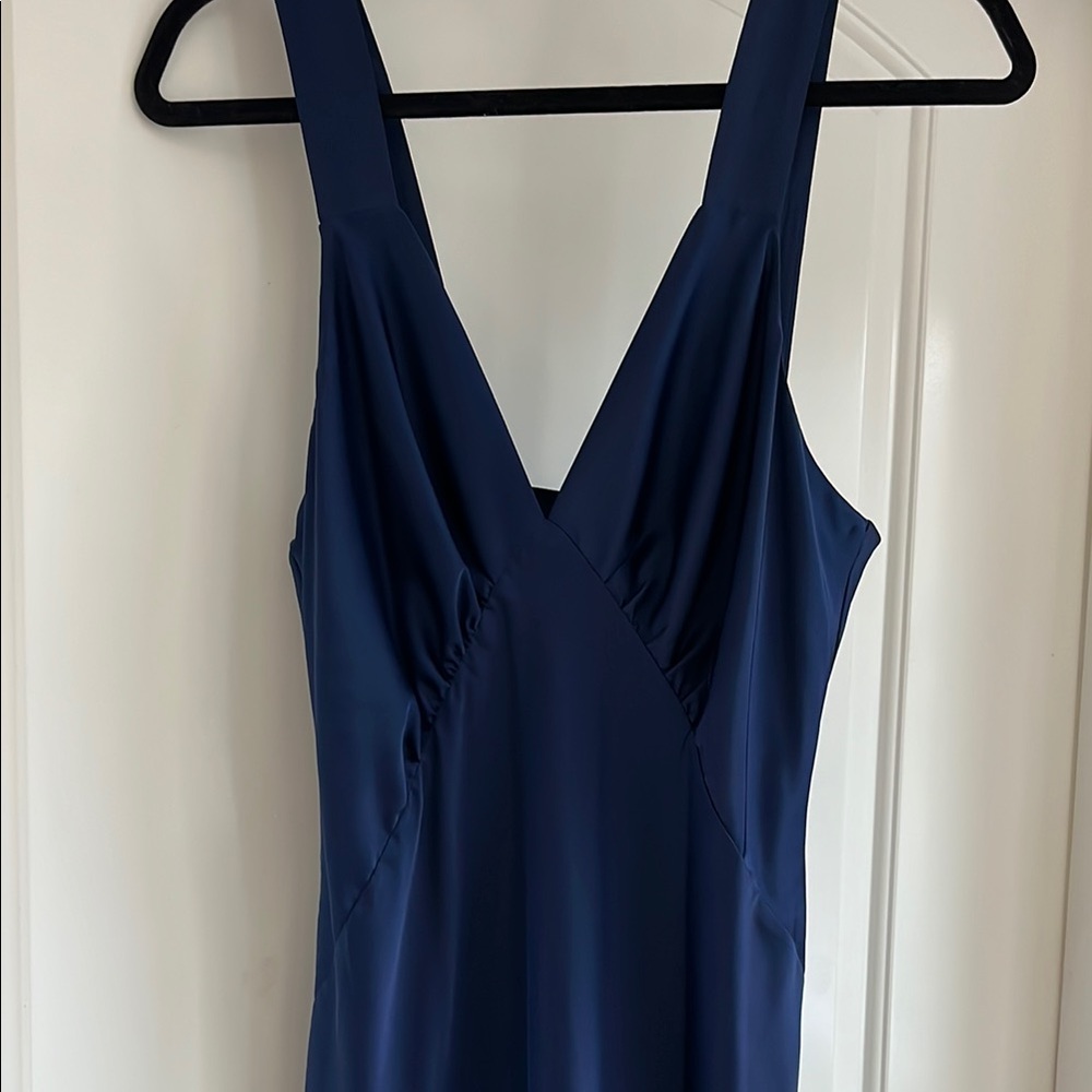 Dark blue silk dress